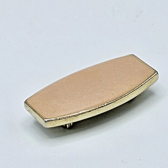 Weekenders Modernist Brooch Pendant Vintage Taupe Enamel Vertical or Horizontal - Picture 5 of 11